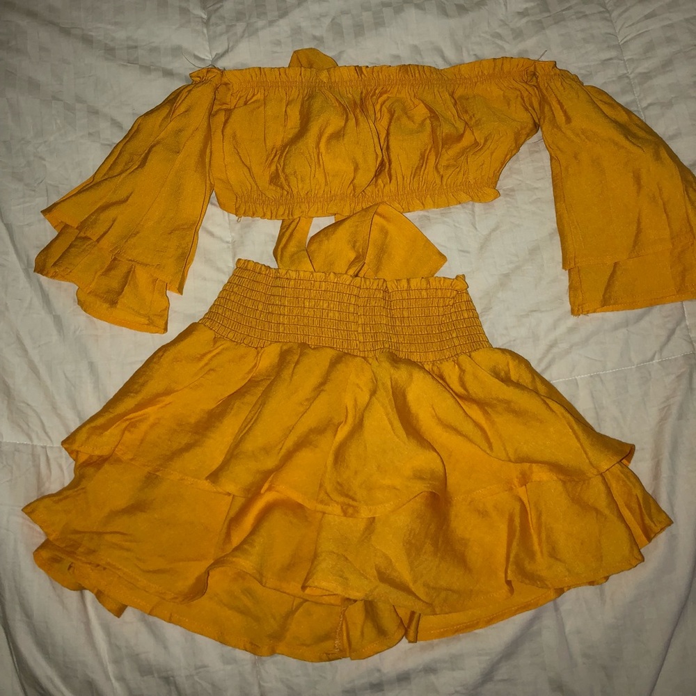 Two Piece Yellow Skirt/Top